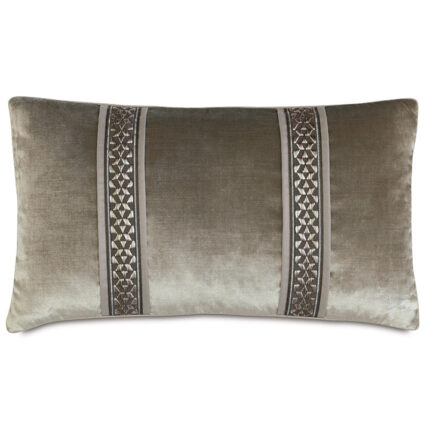 Eastern Accents Velda Smoke Bolster Decorative Throw Pillow 26" x 15" - Final Sale