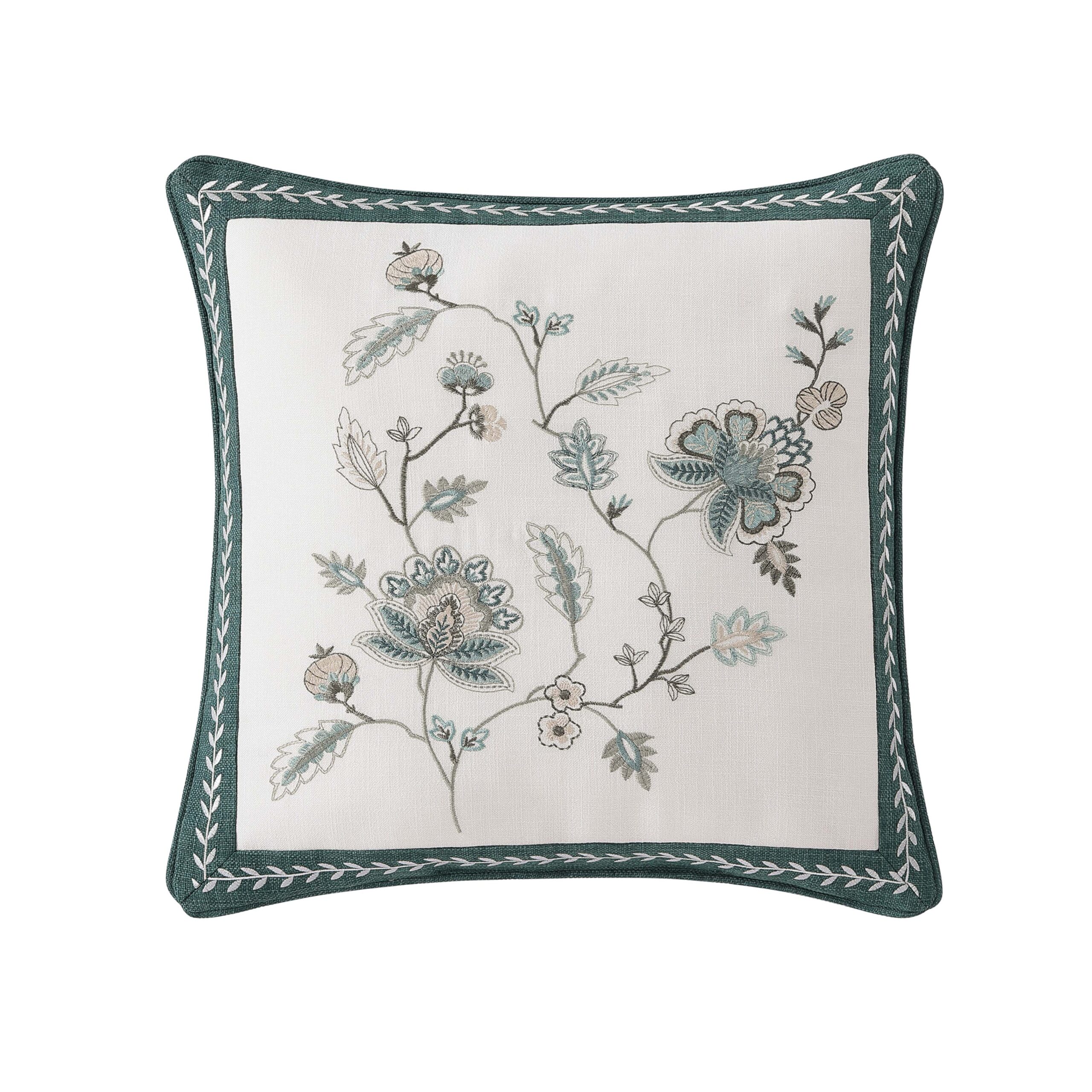 BlossomViewTealSquareDecorativeThrowPillow18x18.jpg