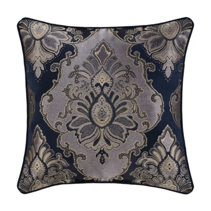 Bradley Navy Square Decorative Throw Pillow 20" x 20"