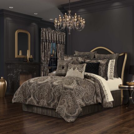 J Queen Cipriana Bronze 4 Piece Comforter Set in QUEEN - Final Sale