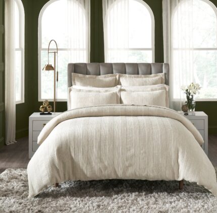 Savoy Channel Quilted Jersey Duvet Cover