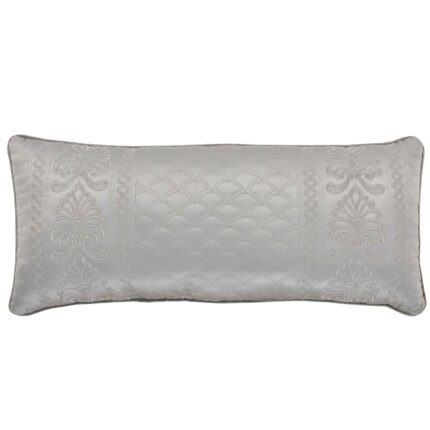 Lyndon Silver Boudoir Decorative Throw Pillow 26" x 12"