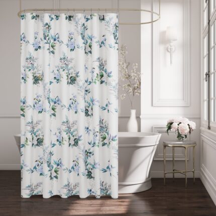 Meadow Teal Shower Curtain