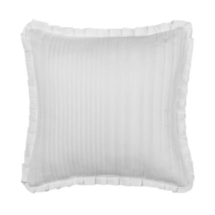 Savannah White Qulited Square Decorative Throw Pillow 20" x 20"