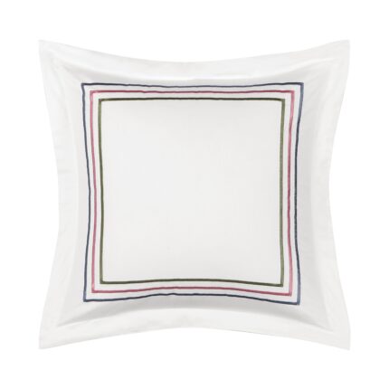 Savannah White Square Decorative Throw Pillow 18" x 18"